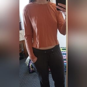 Girlfriend Collective Orange Long Sleeve Tee Small Cupro/Organic Cotton